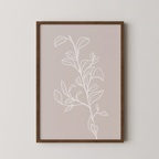 Garran branch with leaves in beige