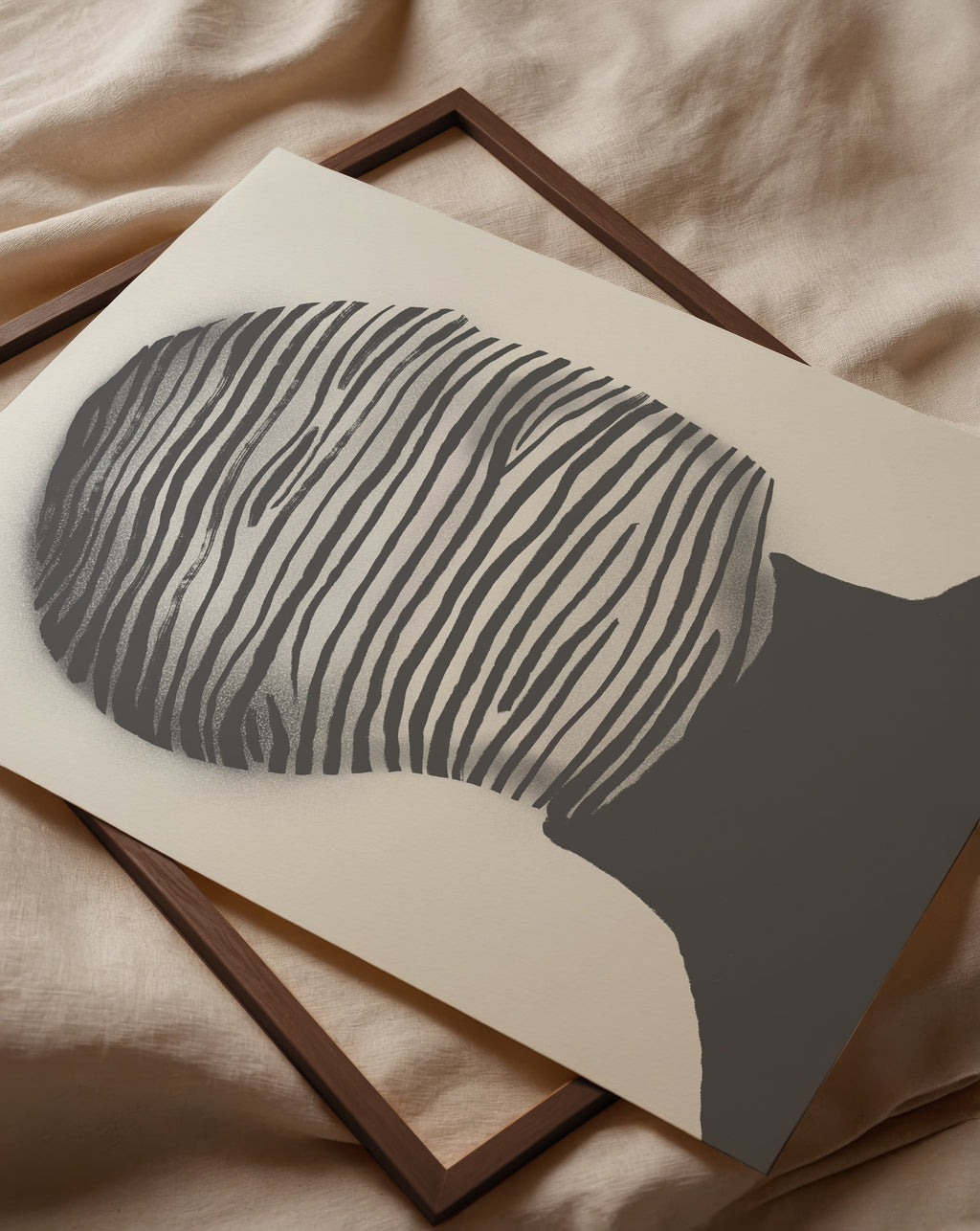 Abstract Striped Face