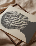 Abstract Striped Face