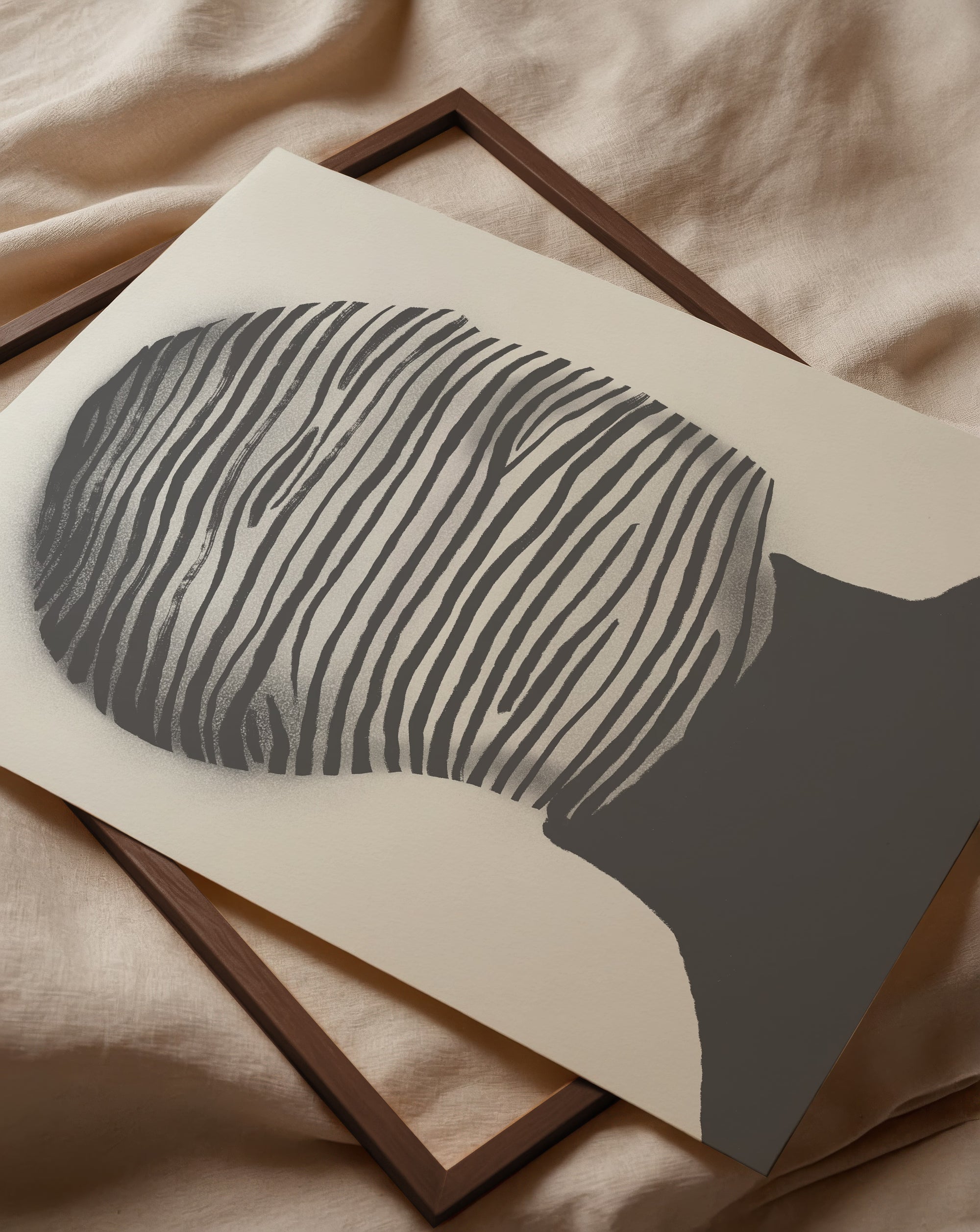 Abstract Striped Face