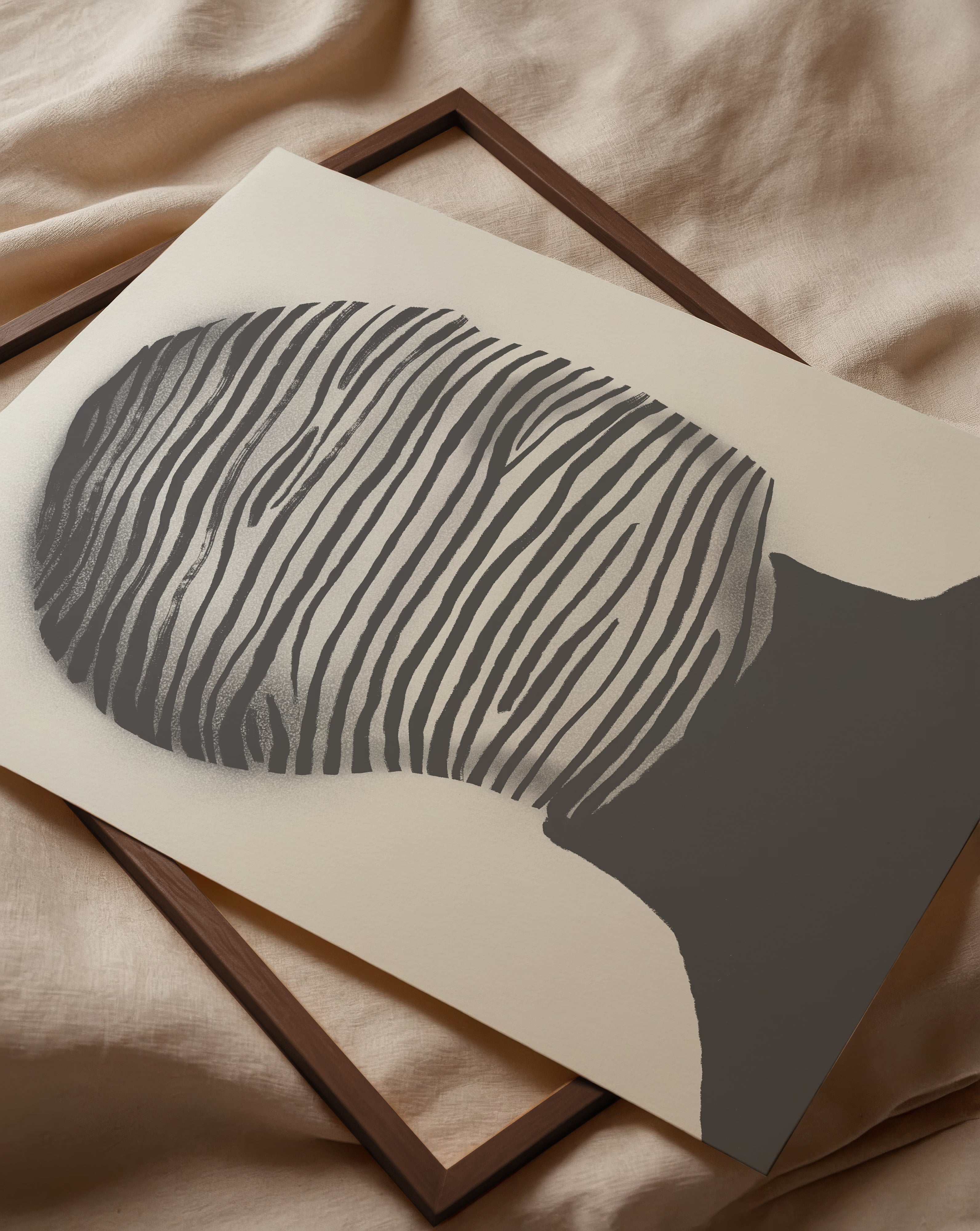 Abstract Striped Face