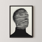 Abstract Striped Face
