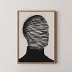 Abstract Striped Face