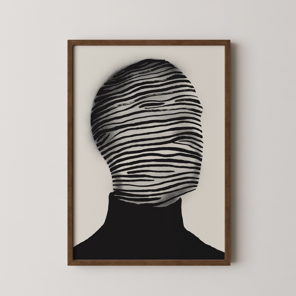 Abstract Striped Face