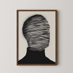 Abstract Striped Face