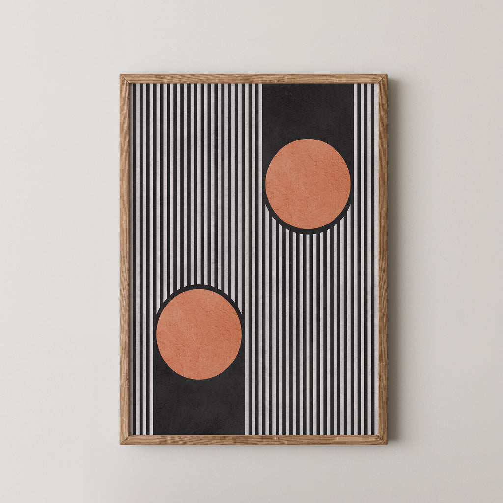 Bold Stripes Orange Circles