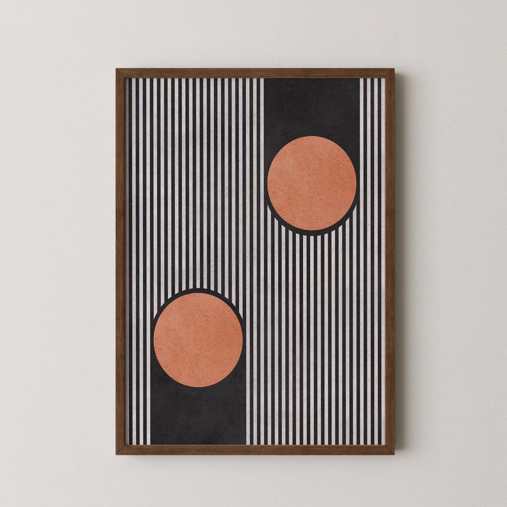 Bold Stripes Orange Circles