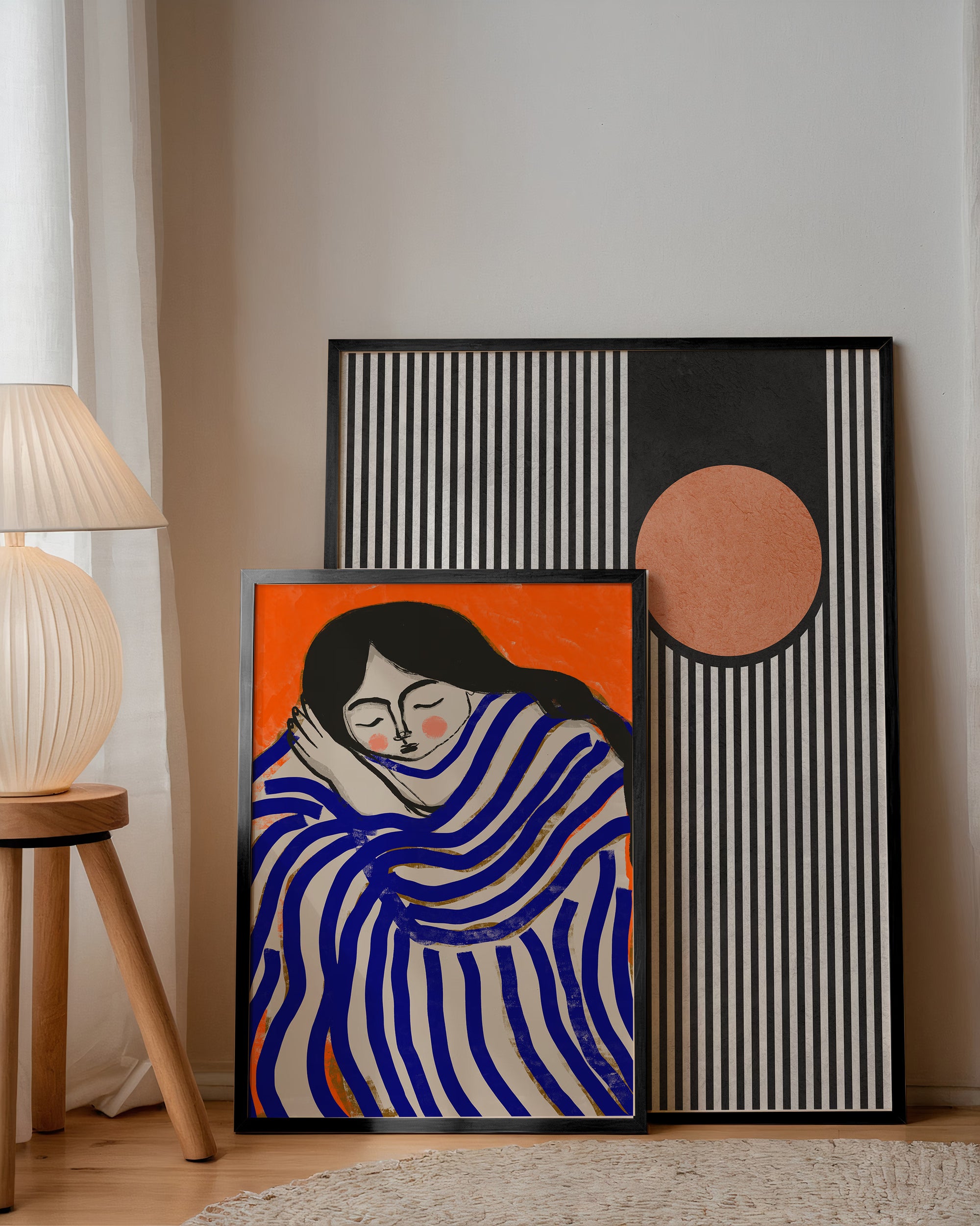 Bold Stripes Orange Circles