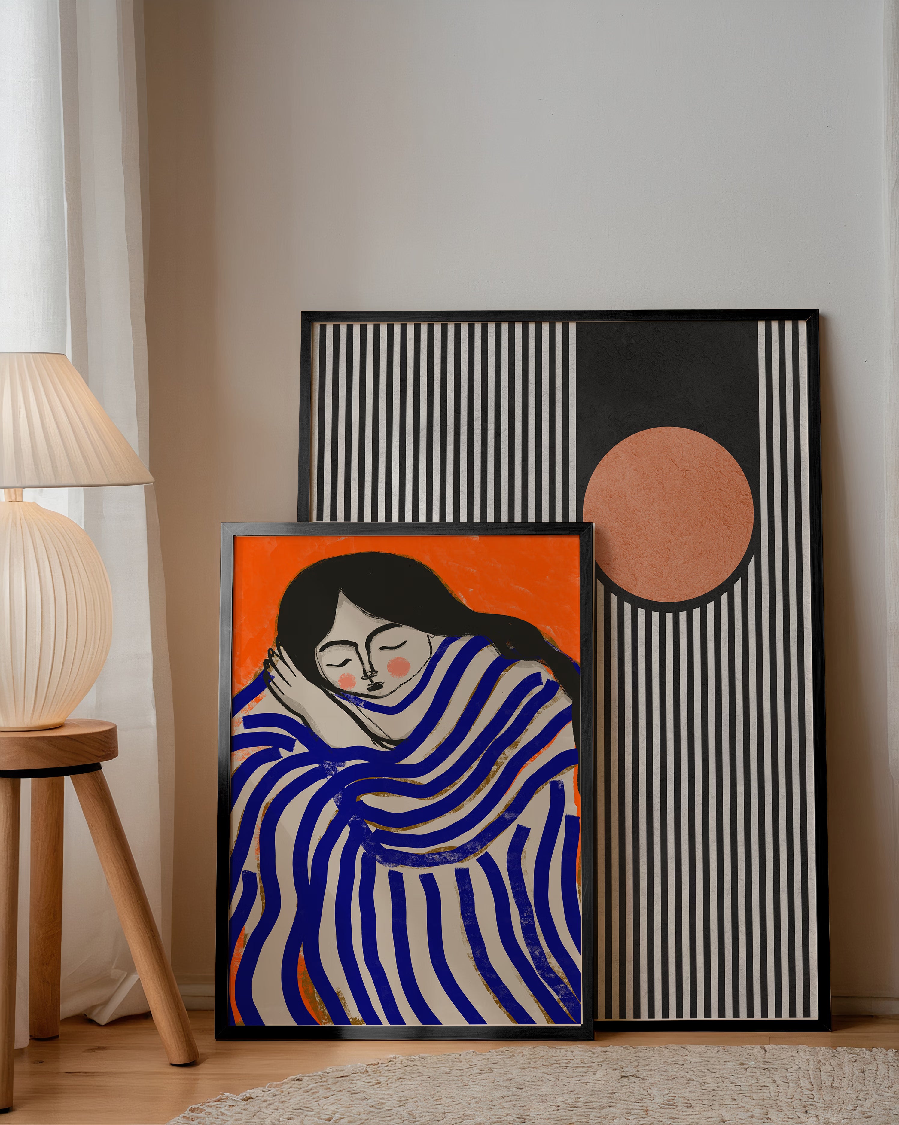 Bold Stripes Orange Circles